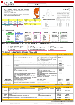 Ficha de Exportacion - Region Puno - 2016