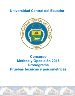 fechas - Universidad Central del Ecuador