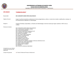 Diplomado en Farmacología (Programa) - UANL