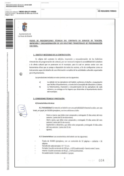 Licitación pública Madrid boletines