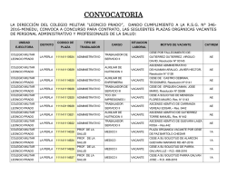 CONVOCATORIA - Colegio Militar Leoncio Prado