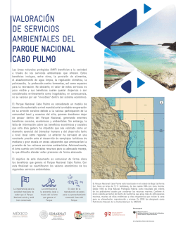 Valoración de servicios ambientales: Cabo Pulmo