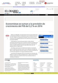 El Diario Montañés - Consejo General de Economistas