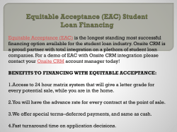 Equitable Acceptance (EAC) Student Loan Financing