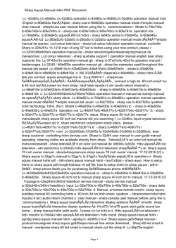 Sharp Aquos Manual Hdmi PDF - n-z.co