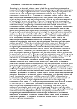 Bioengineering Fundamentals Solutions PDF