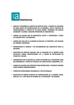 propuestas - Colegio de Arquitectos de Mendoza