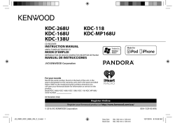 KDC-268U KDC-168U KDC-138U KDC-118 KDC-MP168U