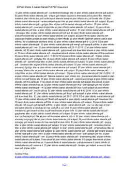 El Plan Infinito A Isabel Allende Pdf PDF