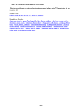 Tintes Del Cielo Maestros Del Haiku PDF - n-z.co