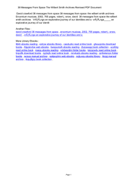 38 Messages From Space The Wilbert Smith Archives