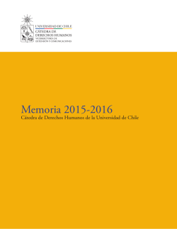Memoria 2015-2016 - Universidad de Chile