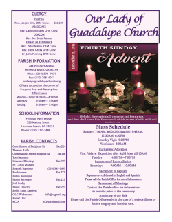 4th Sunday of Advent - Our Lady of Guadalupe Church