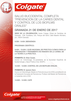 Programa - Ilustre Colegio Oficial de Dentistas de Granada
