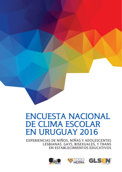 Encuesta Nacional del Clima Escolar en Uruguay 2016