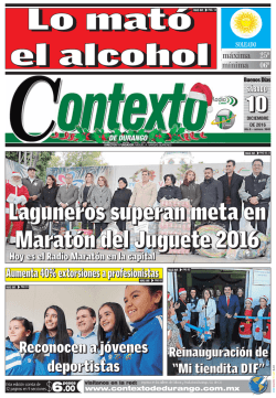 10/12/2016 - Periódico Contexto de Durango