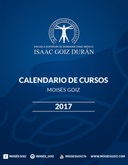 Calendario 2017 - Curso de Neuropsicología Biomagnética
