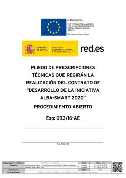 Licitación pública Red.es Iniciativa Alba-Smart