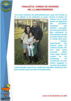 Final del Torneo de Infierno del C.C.Mediterráneo