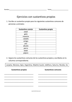 Sustantivos propios