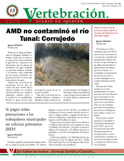 AMD no contaminó el río Tunal: Corrujedo