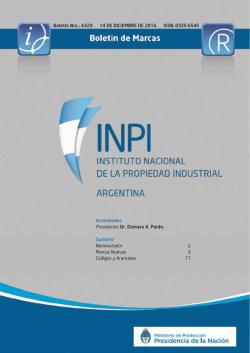 ISSN: 0325-6545 Boletín Nro.: 4320 Autoridades Presidente