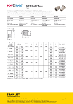 DLS UNC/UNF - Stanley Engineered Fastening