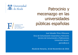 Patrocinio y mecenazgo en las universidades públicas españolas