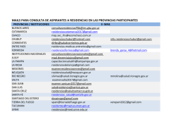 mails para consulta de aspirantes a residencias en las provincias