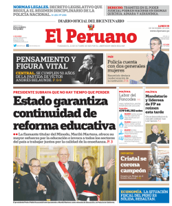 Estado garantiza continuidad de reforma educativa - Peruana