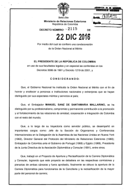 decreto 2115 del 22 de diciembre de 2016