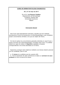 CURSO DE DERMATOPATOLOGIA DIAGNOSTICA 26 y 27