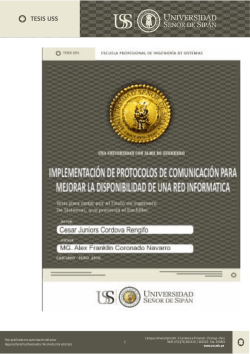 tesis uss - Bienvenido al Repositorio Institucional de la USS