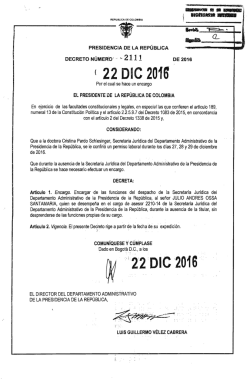 decreto 2111 del 22 de diciembre de 2016