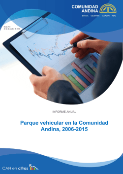 parque vehicular en la comunidad andina, 2006-2015