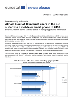 Almost 8 out of 10 internet users in the EU surfed via a