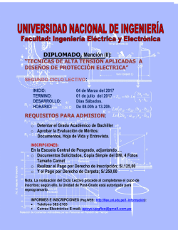 DIPLOMADO, Mención (II) - Facultad de Ingeniería Eléctrica y