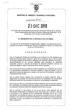 decreto 2141 del 23 de diciembre de 2016