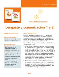 Lenguaje y comunicación 1 y 2