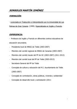 Currículum Vitae - Ayuntamiento de Telde