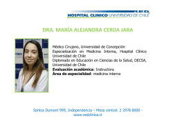 dra. maría alejandra cerda jara - Hospital Clínico Universidad de Chile