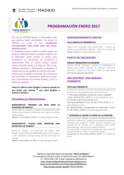 Programación enero 2017 María de Maeztu PDF, 200 Kbytes
