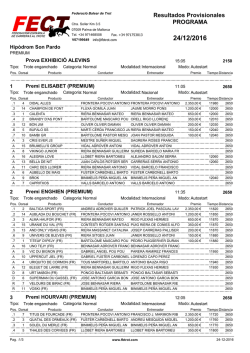 Resultados Provisionales PROGRAMA