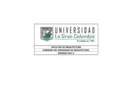 Horario Arquitectura 2014-1 - Universidad La Gran Colombia
