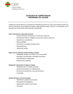 Catálogo de competencias - Universidad CEU Cardenal Herrera
