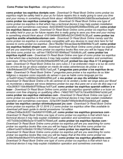 Como Probar Ios Espiritus