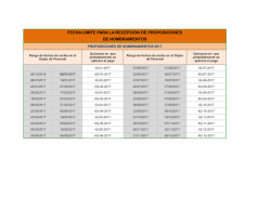 Calendario recepción de documentos - Poder