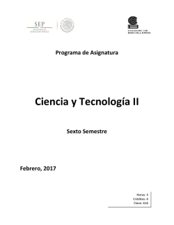 Ciencia y Tecnología II - Colegio de Bachilleres