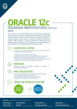 Oracle 12c Database Administrator