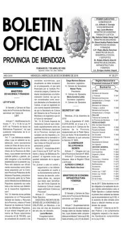 leyes - Gobernación de Mendoza